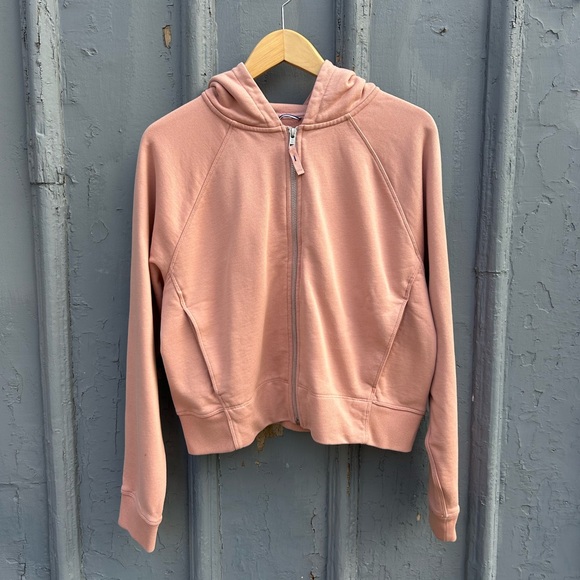 Kit and Ace Dusty Pink Pacific Coast Full Zip Cropped Hoodie, size M - Picture 3 of 10
